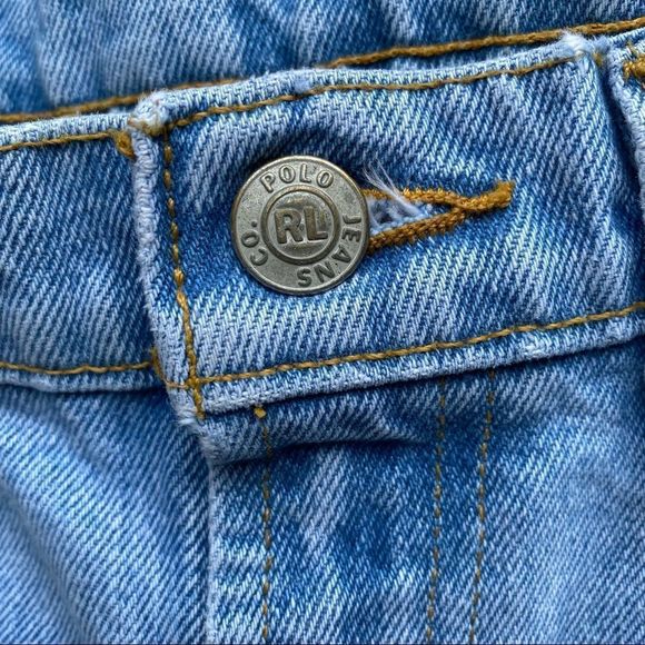 Vintage Polo Ralph Lauren high waisted light wash jeans 34 - Picture 3 of 9